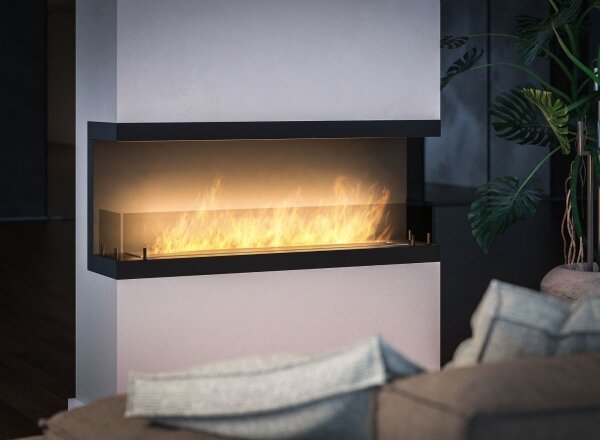 InFire - Vestavěný BIO krb 120x50 cm 5kW černá