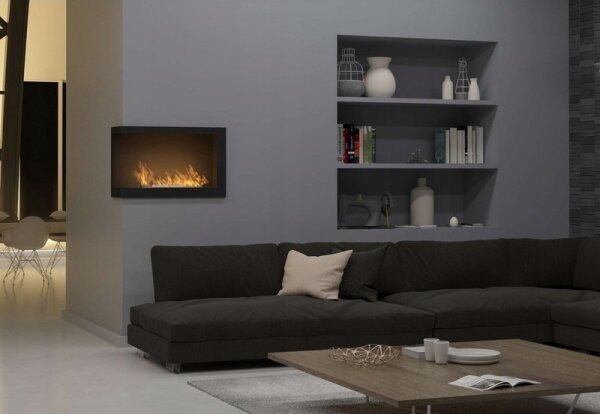 InFire - Rohový BIO krb 84x54 cm 3kW černá