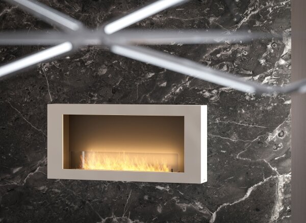 InFire - Nástěnný BIO krb 120x56 cm 3kW bílá