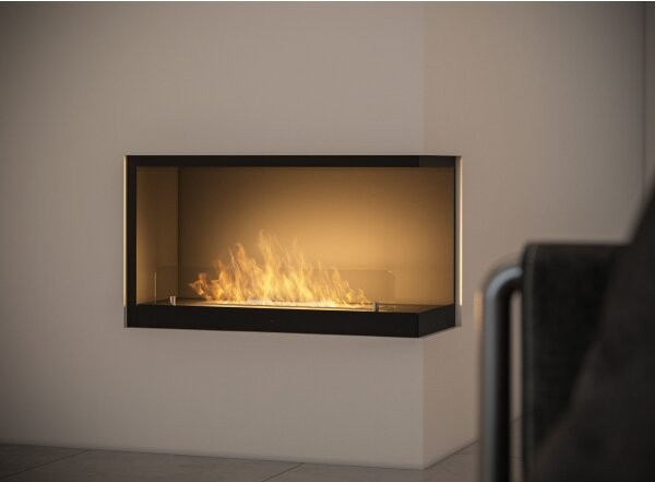 InFire - Rohový BIO krb 80x45 cm 3,5kW černá