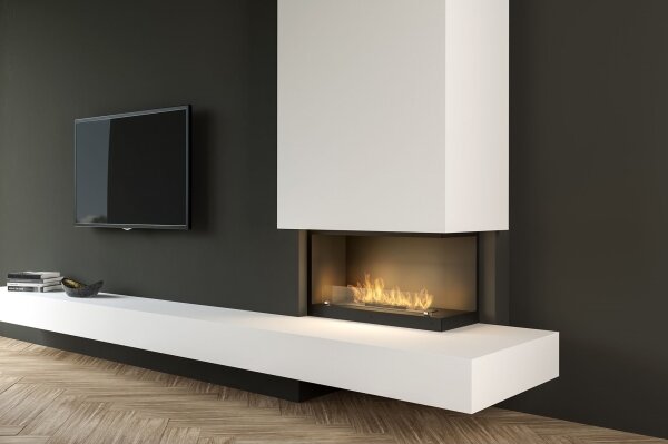 InFire - Rohový BIO krb 80x45 cm 3,5kW černá
