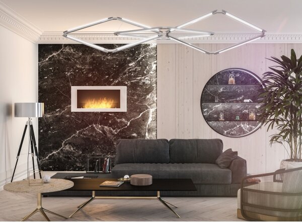 InFire - Nástěnný BIO krb 120x56 cm 3kW bílá