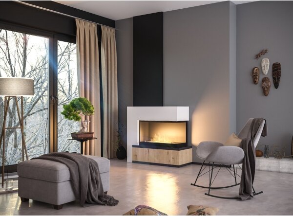 InFire - Rohový BIO krb 80x45 cm 3,5kW černá