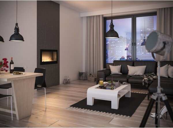 InFire - Vestavěný BIO krb 90x50 cm 3kW černá