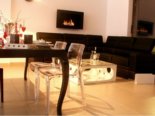 InFire - Vestavěný BIO krb 90x50 cm 3kW černá