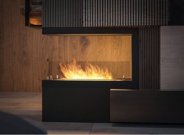 InFire - Rohový BIO krb 80x50 cm 3kW oboustranný
