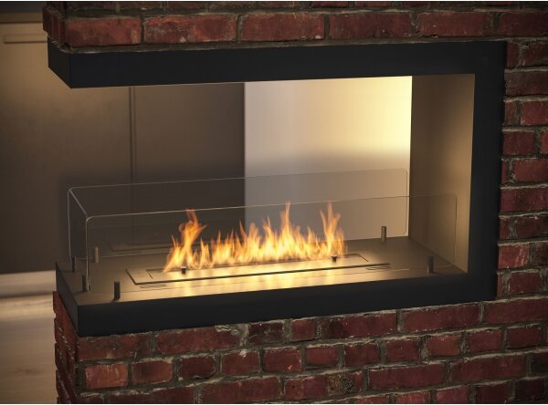 InFire - Rohový BIO krb 80x50 cm 3kW oboustranný