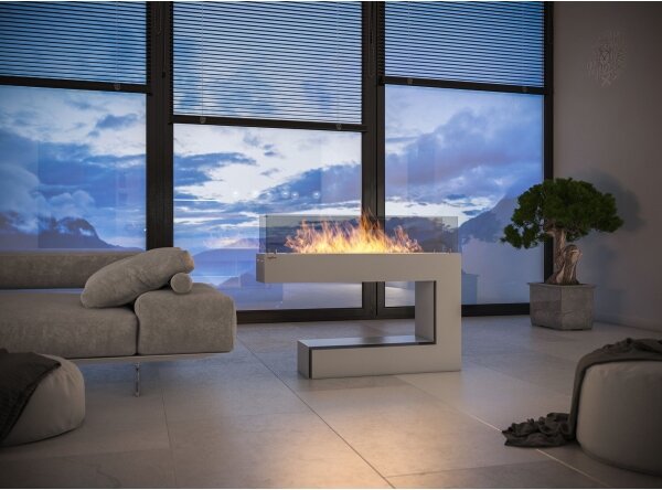 InFire - BIO krb 110x85,5 cm 3kW bílá