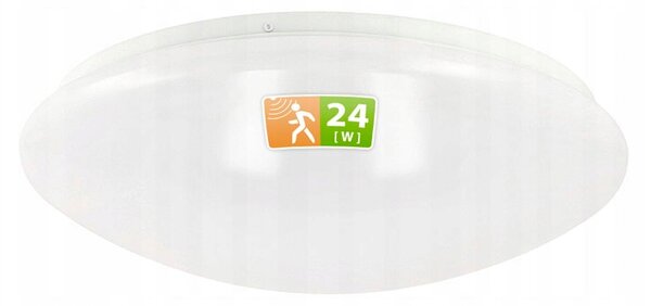 Stropní svítidlo kulaté Ecolight 33 x 11 cm bílý LED Plafond 24W se senzorem