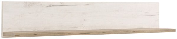 NÁSTĚNNÁ POLICE, barvy stříbrného dubu, 120/22/19,5 cm Ti'me - Nástěnné police