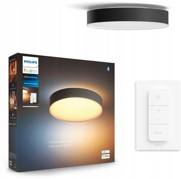 Kulatý Stropní Svítidlo Philips Hue 38,1 x 38,1 cm černé