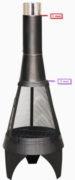 Zahradní krb COLORADO MESH 160 cm