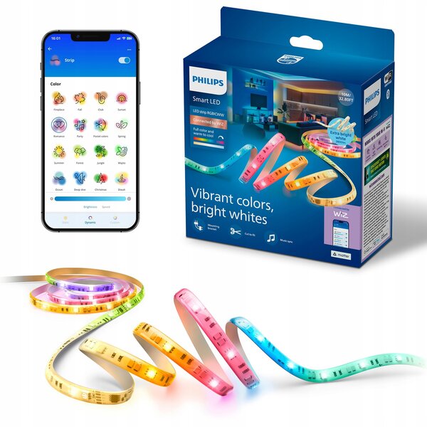LED pásek RGBIC Gradient 10m PHILIPS SMART Chytrý WiFi Aplikace WiZ