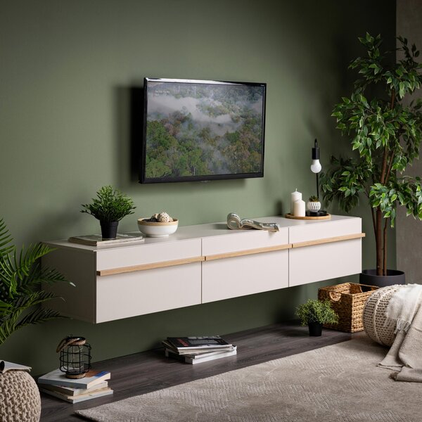 NÍZKÁ KOMODA, kašmírová, dub artisan, 192/32/41,5 cm Xora - TV stolky & komody pod TV