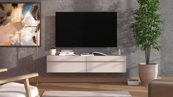 NÍZKÁ KOMODA, kašmírová, dub artisan, 154/32/41,5 cm Xora - TV stolky & komody pod TV