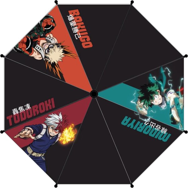Skládací deštník MY HERO ACADEMIA Ø 97 cm, černý