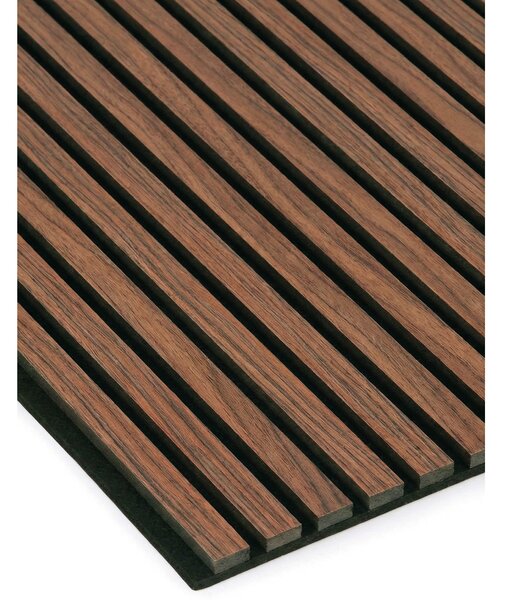 Dřevěný akustický panel, 2400 x 600 mm, B2BP010, zlatý teak