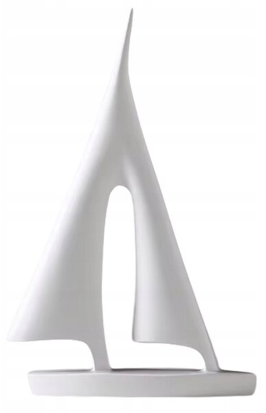 Loď Ozdobná figurka Bílá Malá 21 cm - Plachetnice, loďka, jachta