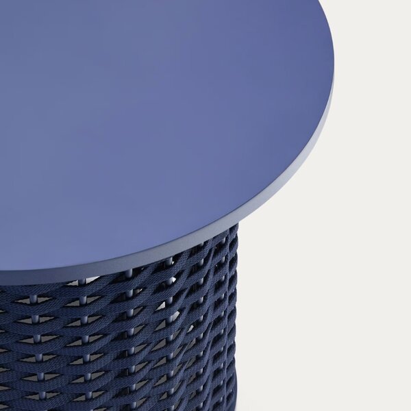 Modrý zahradní odkládací stolek Kave Home Sedalis 50 cm