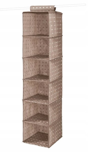 Béžový organizér do skříně se 6 přihrádkami A/P52