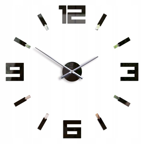 Nástěnné hodiny ModernClock černé 75 cm