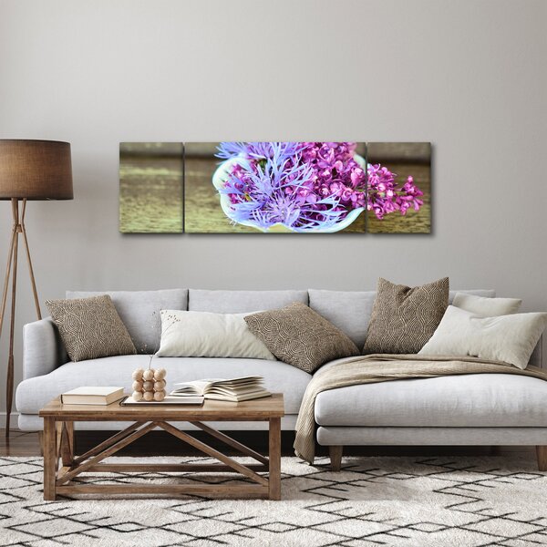 Obraz dekorace s levandulí (170x50 cm)