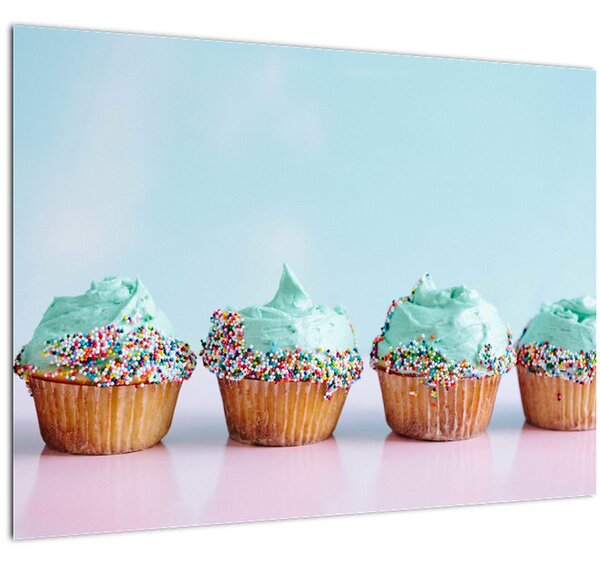 Skleněný obraz cupckes (70x50 cm)