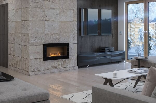InFire - Vestavěný BIO krb 49x90 cm 3kW černá