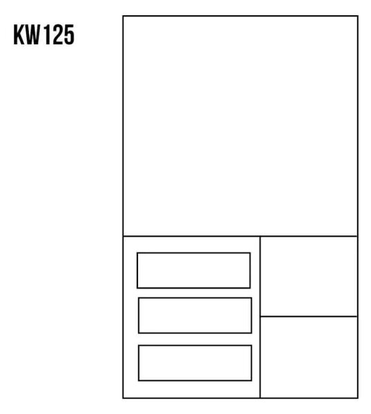 Drewmax KW125 dřevěný kredenc masiv borovice