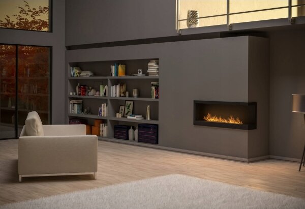 InFire - Rohový BIO krb 45x120 cm 3kW černá