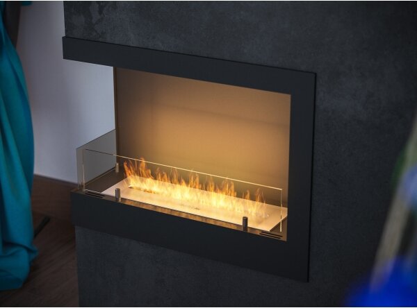 InFire - Rohový BIO krb 45x60 cm 3kW černá