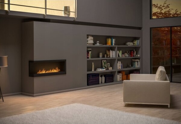 InFire - Rohový BIO krb 45x120 cm 3kW černá