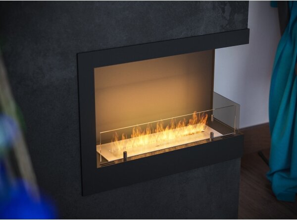 InFire - Rohový BIO krb 45x60 cm 3kW černá