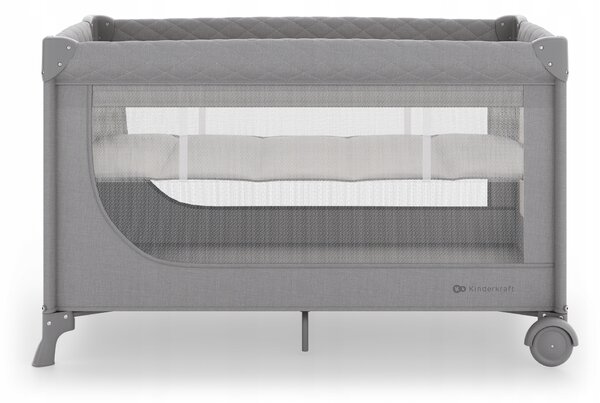 Kinderkraft cestovní postýlka LEODY UP grey