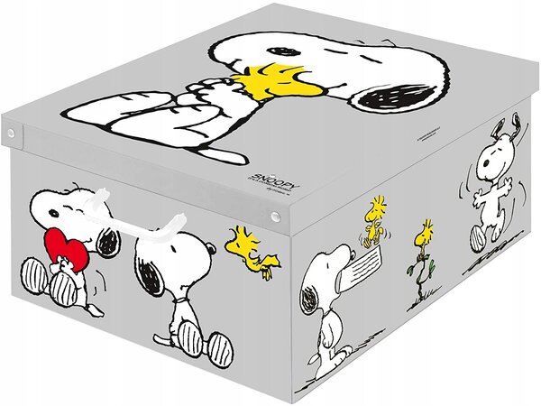 Lavatelli Snoopy Krabička s víkem 39x50x24 cm šedá