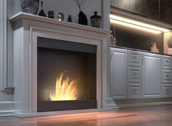 InFire - BIO krb 90x112,5 cm 3kW bílá