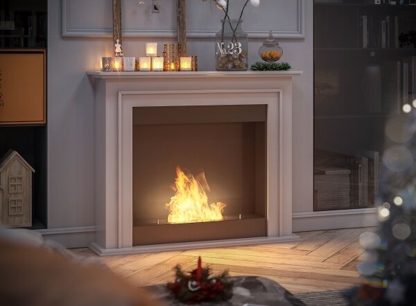 InFire - BIO krb 90x112,5 cm 3kW bílá