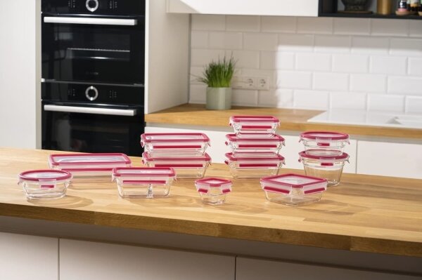 Tefal - Dóza na potraviny 1,3 l MSEAL GLASS červená/sklo