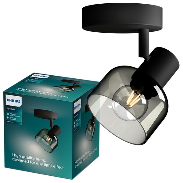 Stropní bodové svítidlo kulatý Philips černé