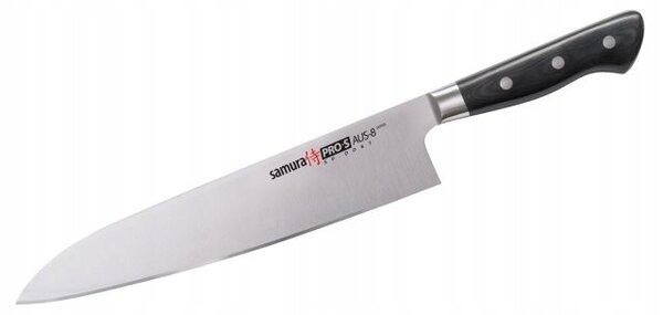 NŮŽ NŮŽ VELKÝ KUCHYŇSKÝ NŮŽ 240 mm SAMURA PRO-S JAPONSKÁ OCEL AUS-8