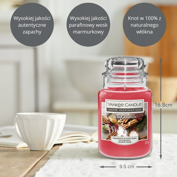 Yankee Candle HI Svíčka CINNAMON DELIGHT 538g