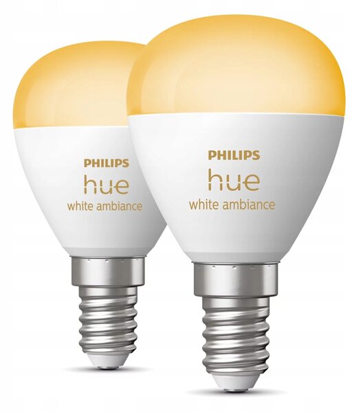 Philips Hue White Ambiance Chytrá LED žárovka E14 2 kusy Bluetooth