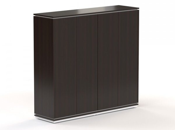 Vysoká skříň Creator 162,8 x 44,5 x 150,7 cm bílá / wenge