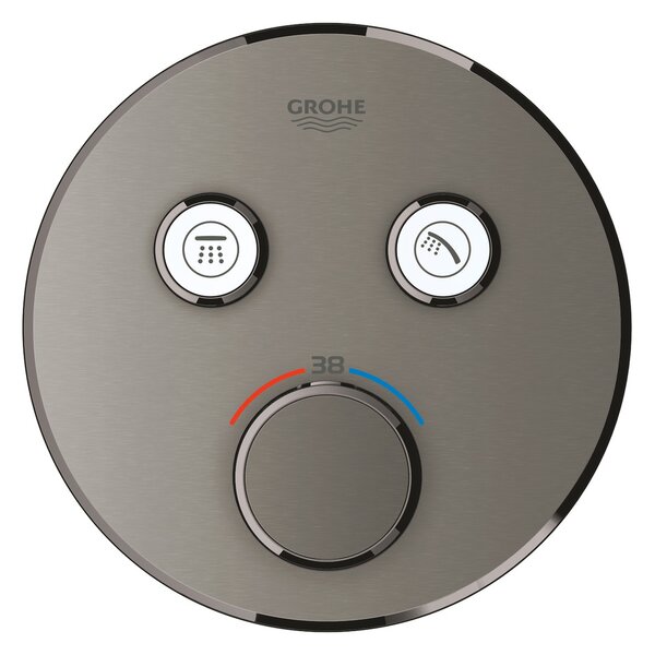 GROHE Grohtherm SmartControl - Termostat pro podomítkovou instalaci s 2 ventily, kartáčovaný Hard Graphite 29119AL0