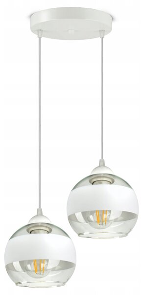 Závěsné stropní svítidlo lustr bílé skleněné koule White Belt EZ2 LED E27