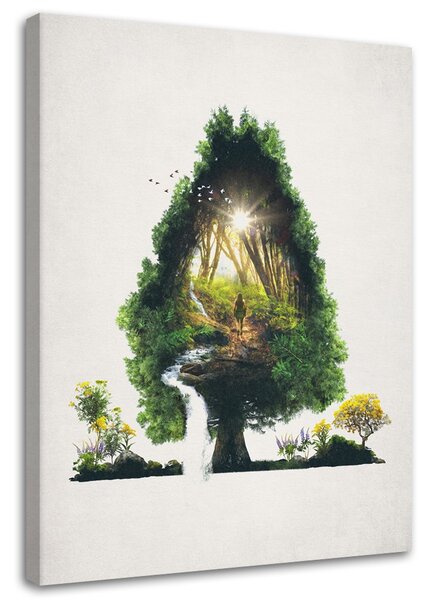 Obraz na plátně Cesta ve stromě - Barrett Biggers Rozměry: 40 x 60 cm