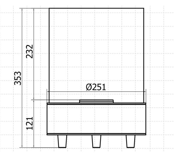 Planika Lotus - BIO krb 35,3x25,1 cm 2,5kW