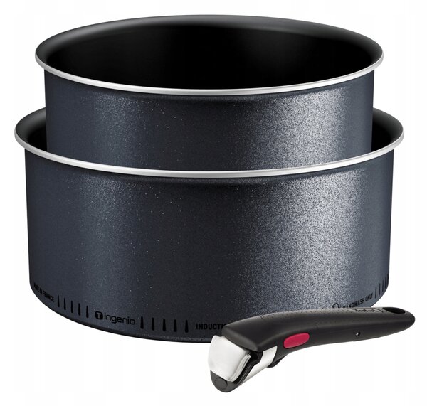 SADA HRNCŮ TEFAL INGENIO 2x rendlíky 16/20 + rukojeť 3 prvky l0369452