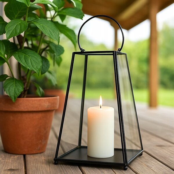 Lampa Altom Design kovová, sklo 31,5 cm