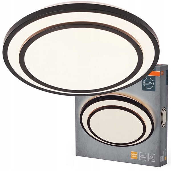 OSRAM ORBIS BERLIN stropní svítidlo LED 490mm, černé, 36W, 4150lm, teplá bílá
